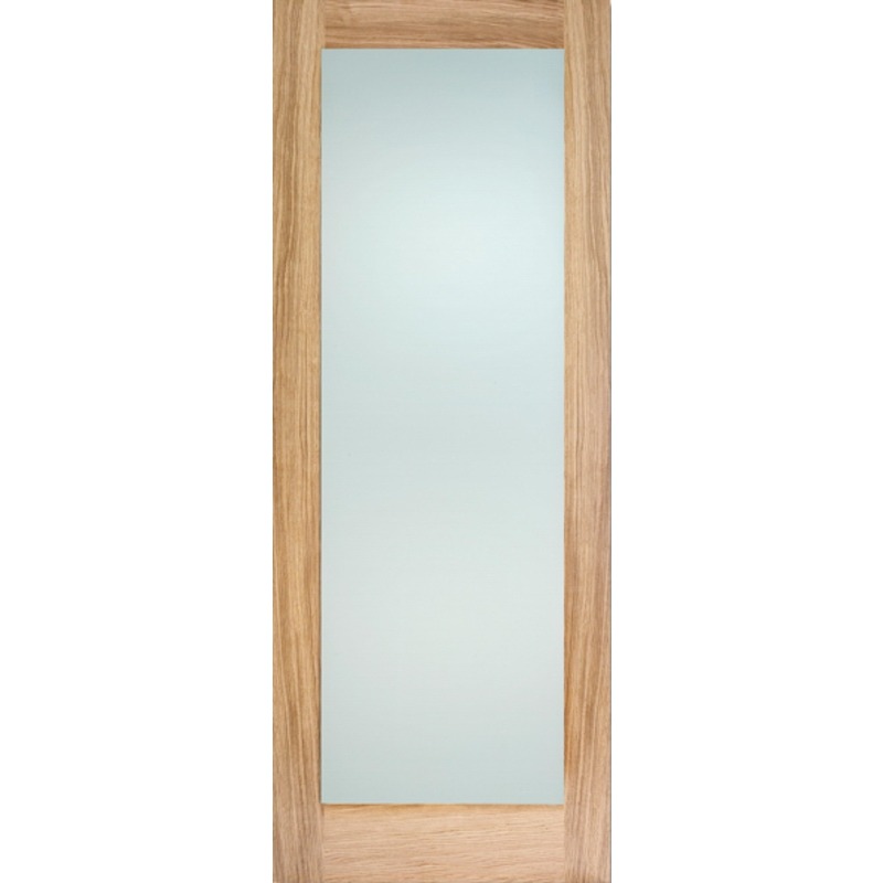 Internal Oak Pattern 10 Glazed Door with Frosted Glass